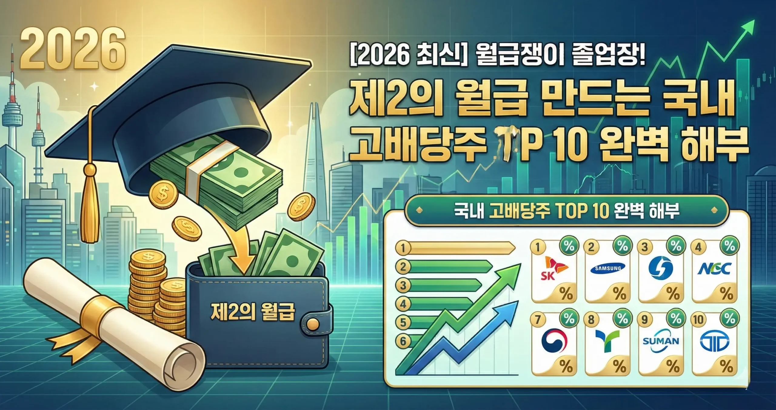 [2026 최신] 월급쟁이 졸업장! 제2의 월급 만드는 국내 고배당주 TOP 10 완벽 해부