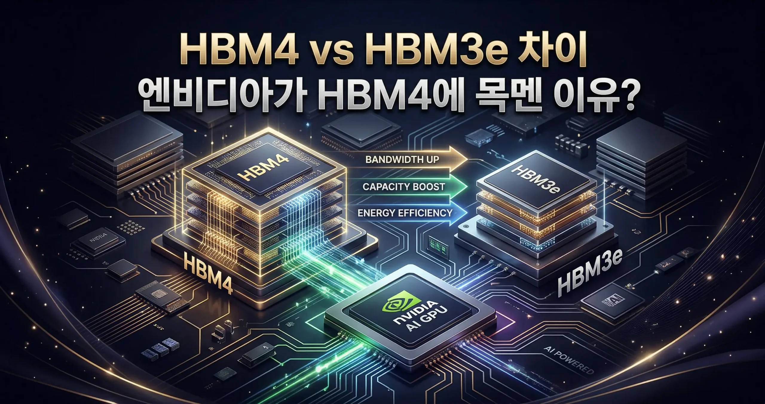 HBM4 vs HBM3e 차이 엔비디아가 HBM4에 목멘 이유?