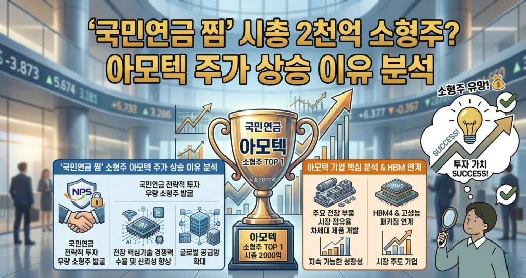 국민연금이 찜한 시총 2천억 소형주? 아모텍 주가 상승 이유 분석