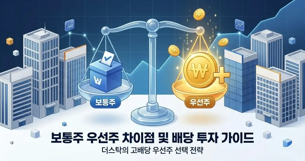 보통주 우선주 차이점은? 배당금 수익률을 높이는 방법