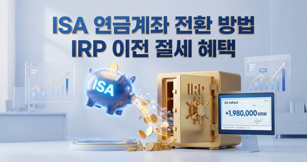 ISA 연금계좌 전환 방법 IRP 이전 절세 혜택