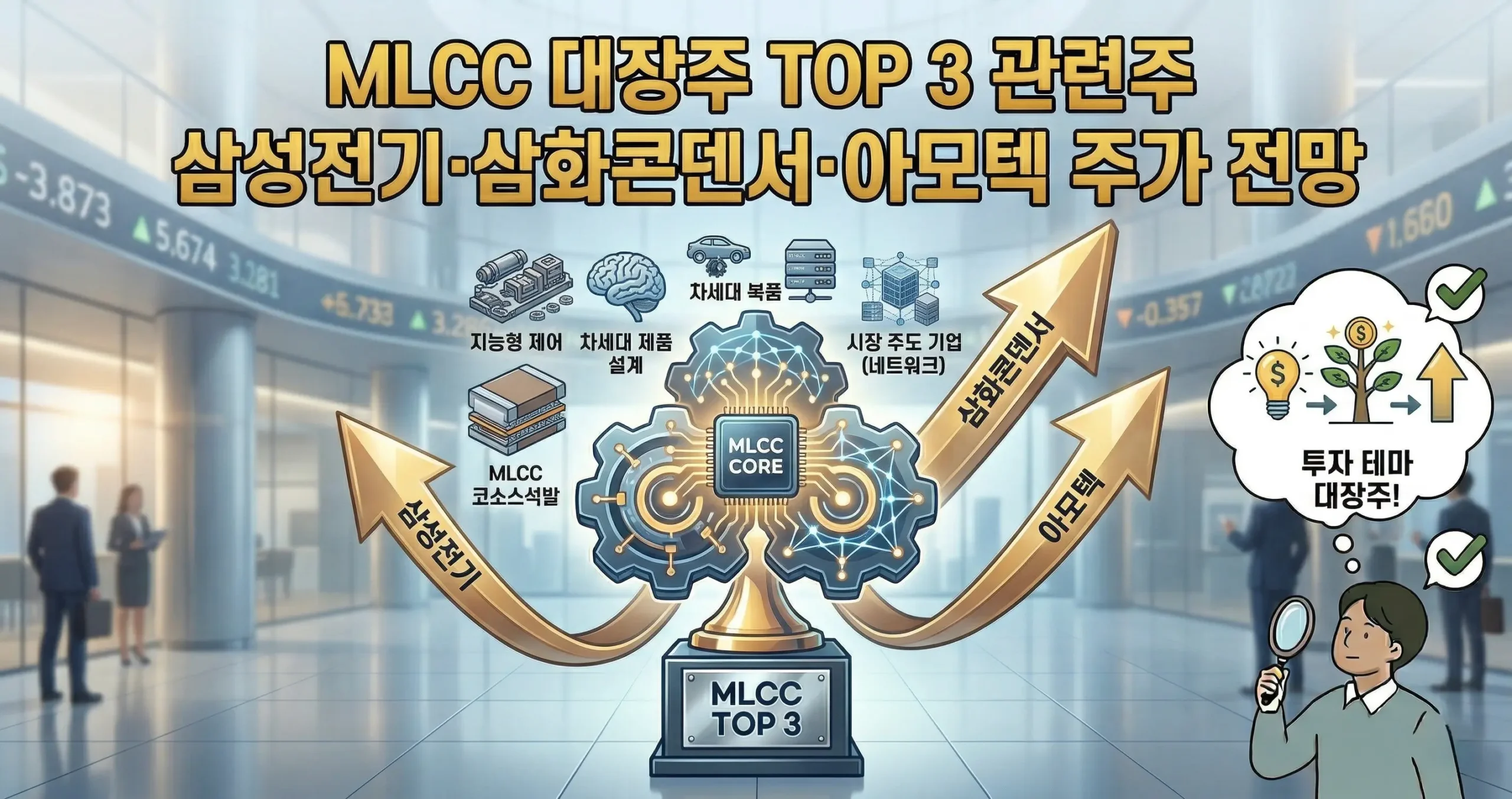 MLCC 대장주 TOP 3 관련주 삼성전기·삼화콘덴서·아모텍 주가 전망