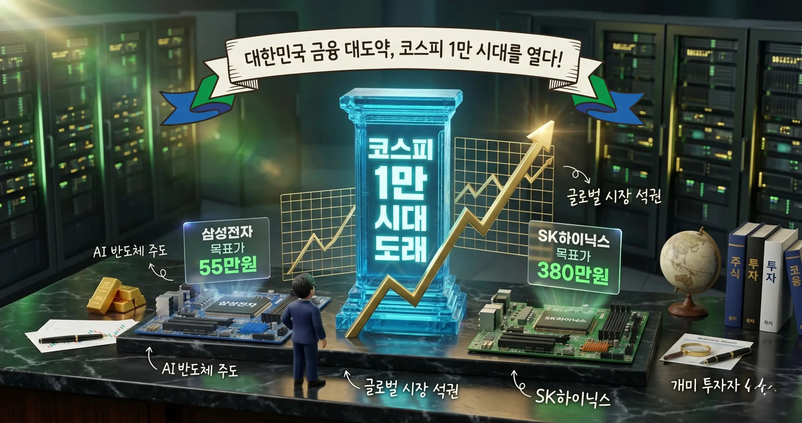 코스피 1만 시대 증권가 역대급 목표가 상향 배경과 반도체 투톱 주가 전망