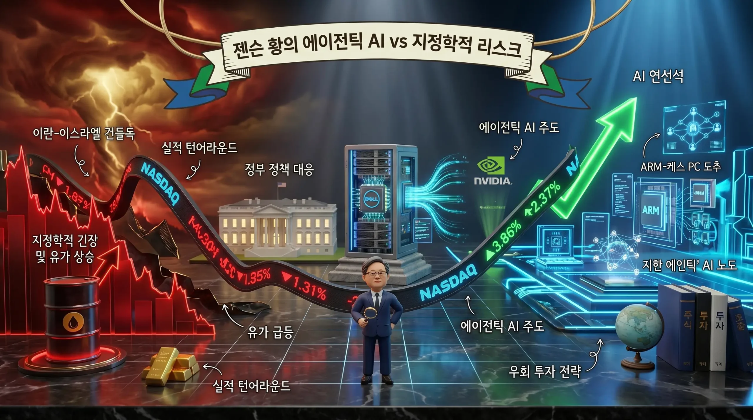 6월1일 미 증시 요약 유가 7% 폭등에도 기술주 반등 성공! 나스닥 사상 최고가 경신 이끈 '젠슨 황 효과'