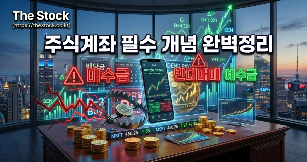 주식투자 기초 모르고 샀다가 계좌가 녹아내린다! 미수금의 덫과 증거금 100% 설정 필수 가이드
