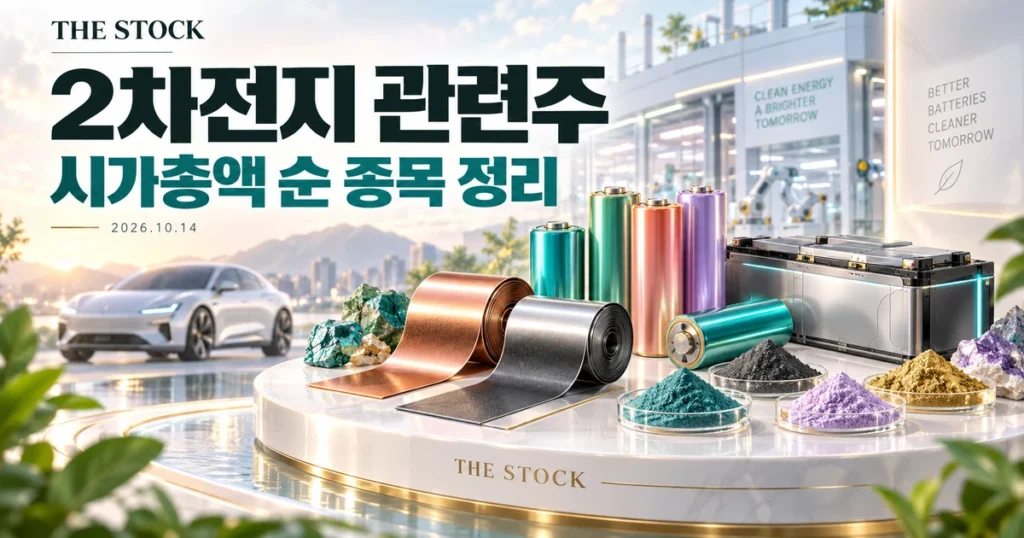 2차전지 관련주 테마주 종목 정리: 시가총액 순 20개 기업 대표 이미지