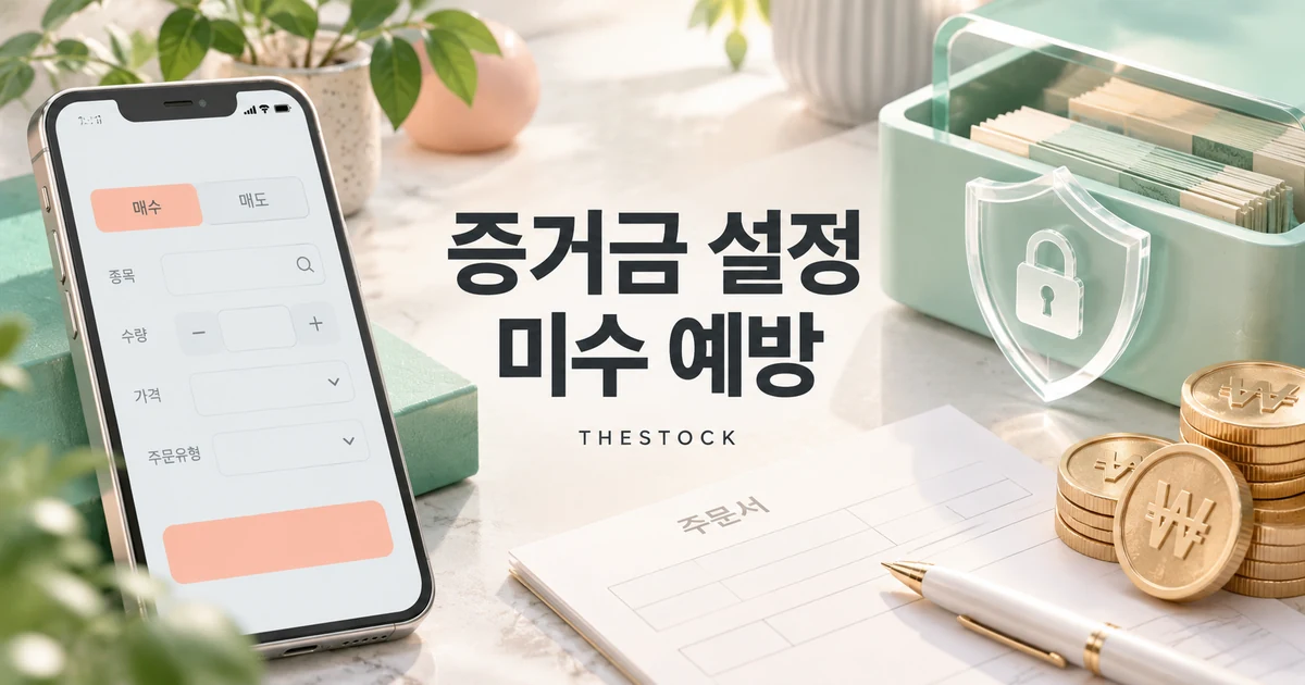 증거금 100% 설정: 미수 제한과 수수료 부족액 확인법