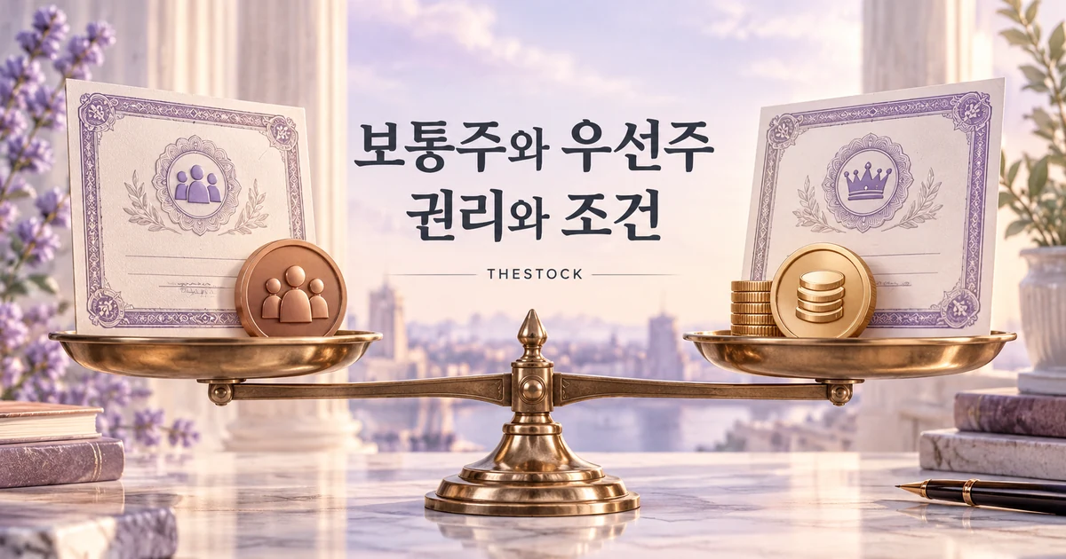 보통주 우선주 차이: 의결권·배당 조건·유동성 비교