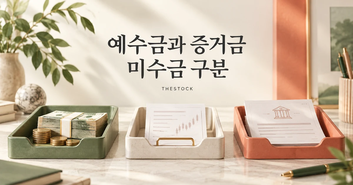 예수금 증거금 미수금 뜻: 신용거래·반대매매와 구분하기
