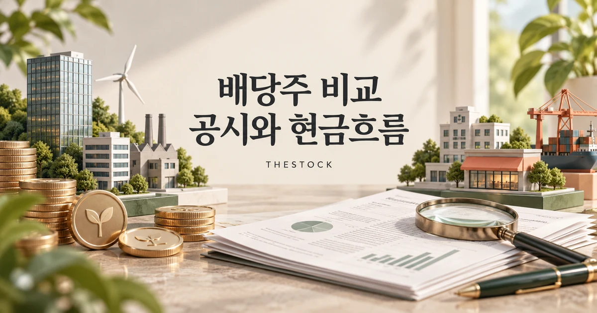 국내 배당주 10곳 비교: 배당수익률보다 먼저 볼 공시