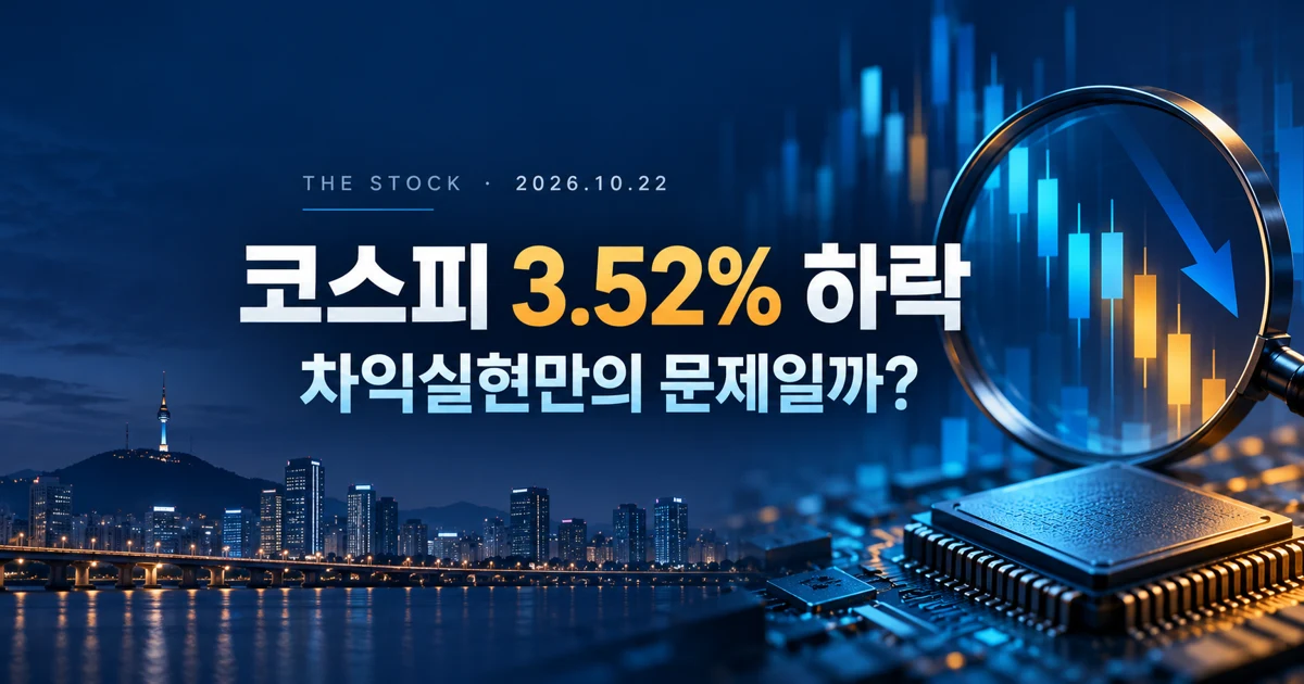코스피 하락과 반도체·매수 주체의 변화를 살펴보는 시장 분석 이미지