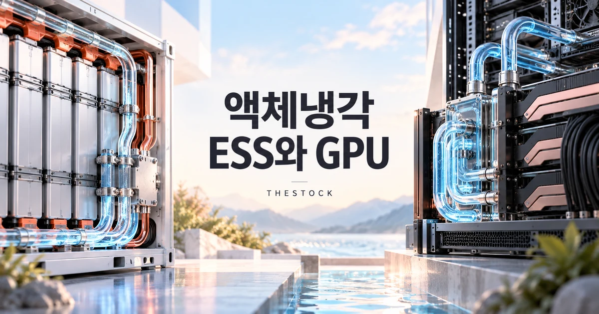 액체냉각 관련주 분석: ESS 냉각과 GPU 냉각을 구분하세요