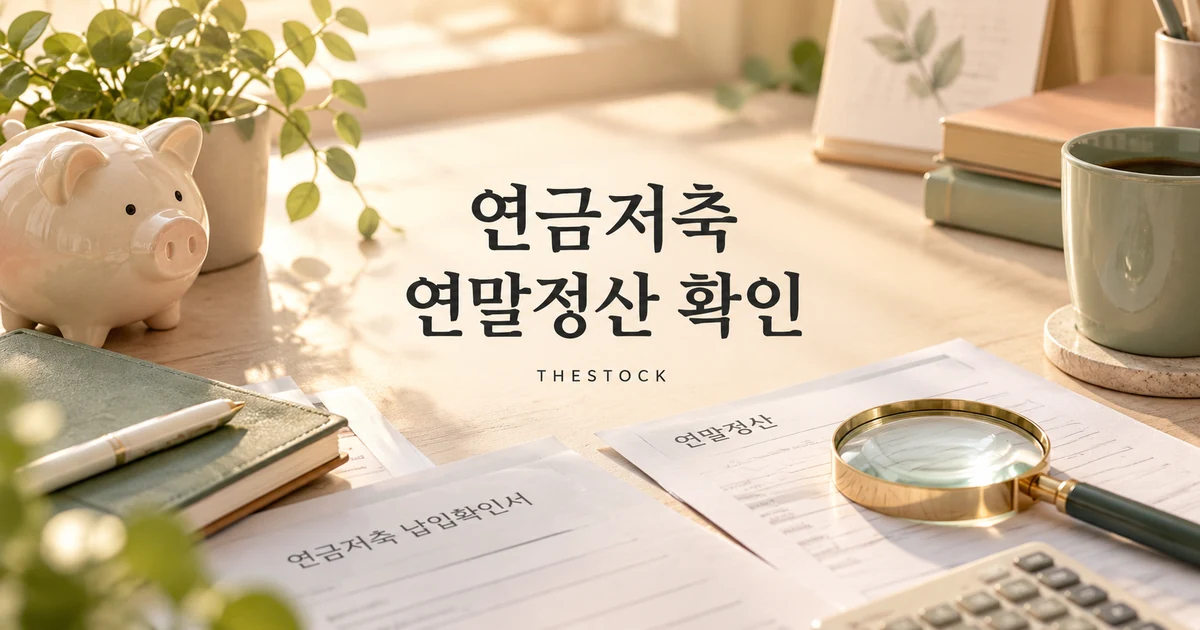 연금저축 연말정산 확인법: 납입액·공제 한도·증빙 구분