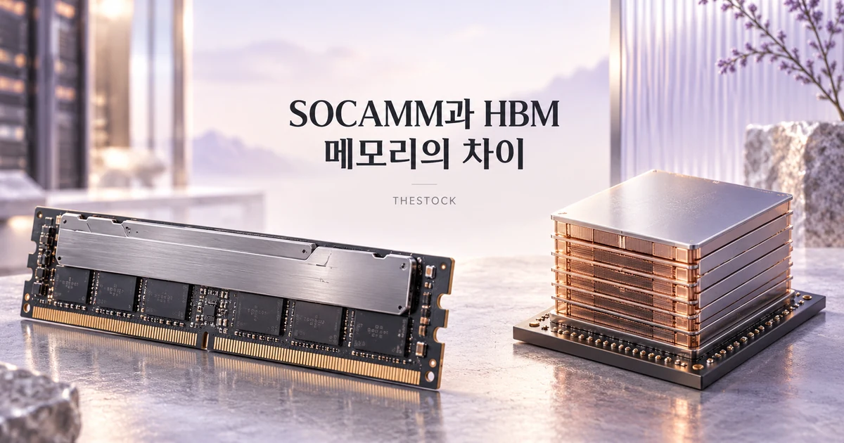SOCAMM 뜻과 HBM 차이: AI 서버 저전력 메모리 모듈 이해하기
