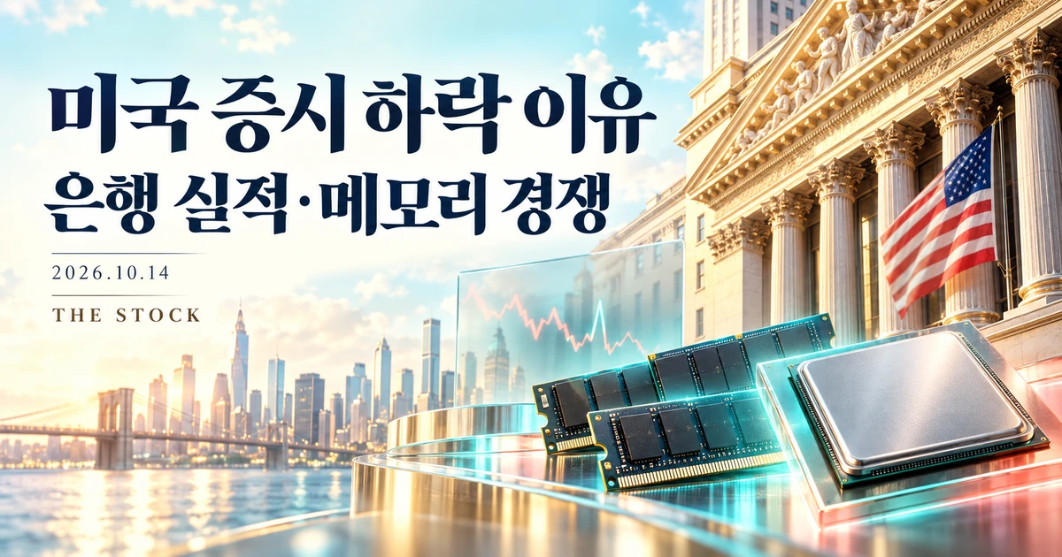 미국 증시 하락 이유: 은행 실적과 CXMT 메모리 경쟁 대표 이미지
